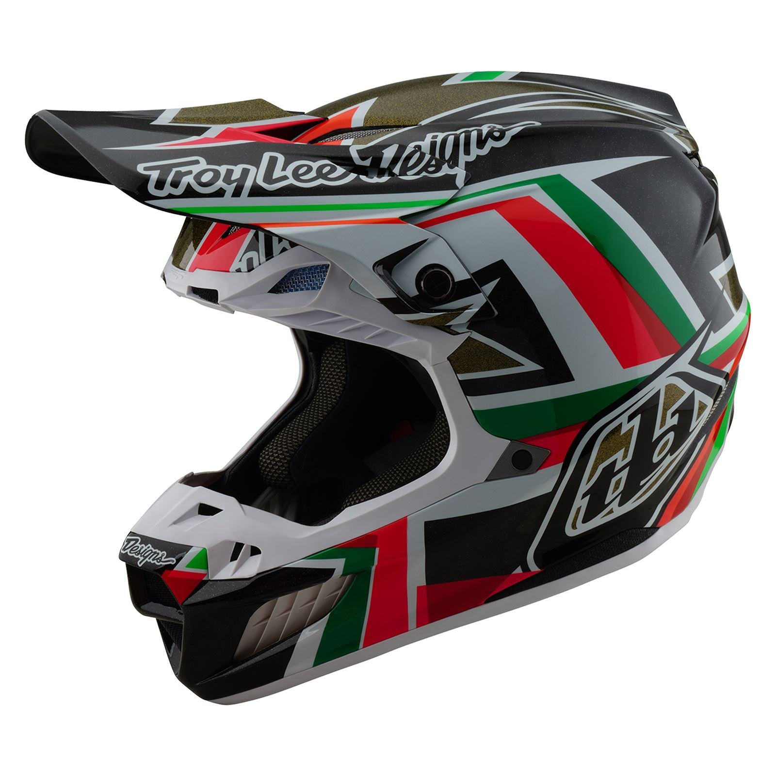 Troy Lee Designs Spring 2025 MX Helmet SE5 Carbon Labyrinth Black